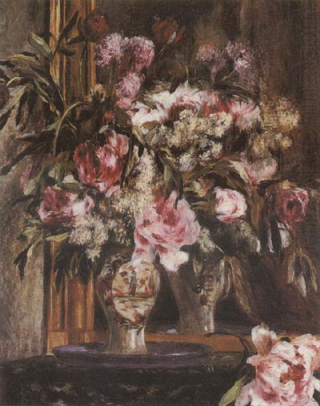 Pierre-Auguste Renoir Peonies,Lilacs ad Tulips china oil painting image